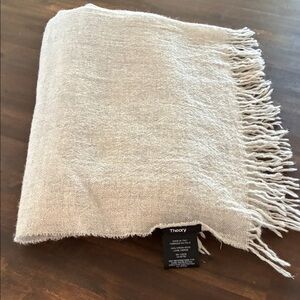 Theory Light Grey 100% Virgin Wool Scarf